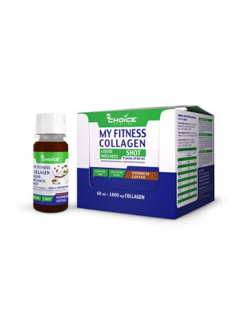 Добавки для суставов и связок MyChoice Nutrition Добавки для суставов и связок My Fitness Collagen Liquid Wellness Shot (кофе по-венски) 540 мл