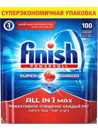 Средства для посудомоечных машин FINISH Таблетки для мытья посуды в посудомоечной машине 100 шт