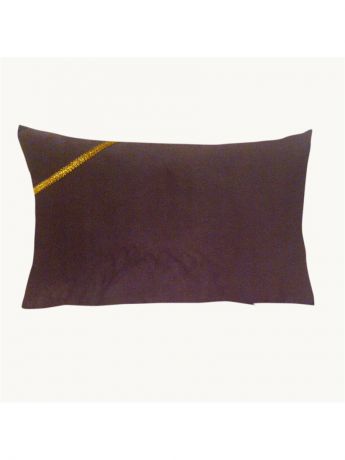 Подушки декоративные LACCOM Декоративная подушка "Коричневая земля"  с золотой тесьмой