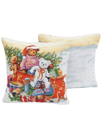 Подушки декоративные Якимок Декоративная подушка из гобелена "Новогодние подарки"
