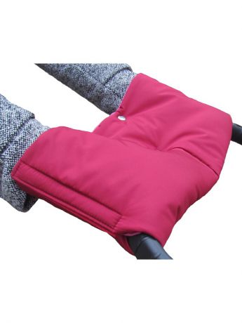 Муфты для колясок Чудо-Чадо Муфта для рук на коляску флисовая (на липучке) вишневая