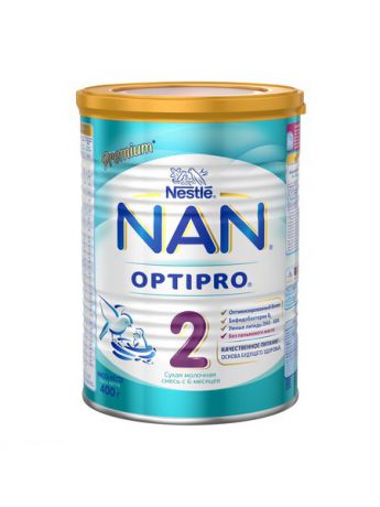 Заменители грудного молока NAN Смесь сухая молочная NAN 2, с 6 месяцев, 400г