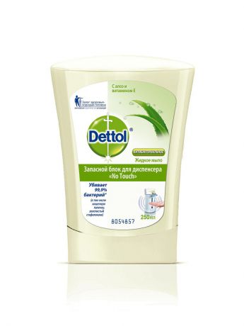 Жидкое мыло DETTOL Запасной блок антибактериального жидкого мыла с ароматом алоэ и витамином Е 250 мл