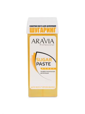 Пасты для шугаринга ARAVIA Professional Сахарная паста для депиляции в картридже "Медовая" очень мягкой консистенции, 150 г.