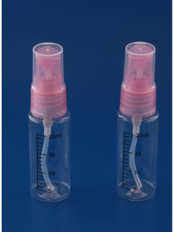 Флаконы косметические Выручалочка Бутылочка для жидкостей с пульверизатором и шкалой делений, 20 мл, набор из 2-х шт
