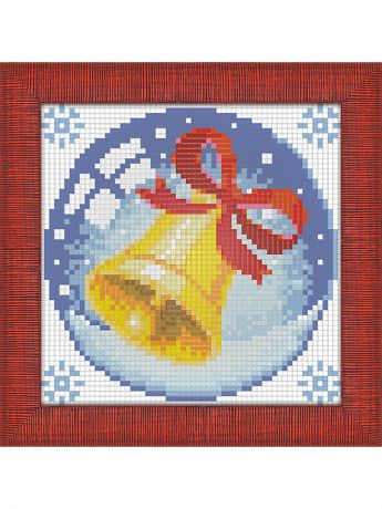 Наборы для поделок Алмазная живопись Картина стразами "Новогодний шарик с колокольчиком" (АЖ-1257)