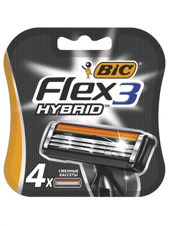 Кассеты для бритв BIC Картриджи для бритвы Flex 3 Hybrid 4 шт.