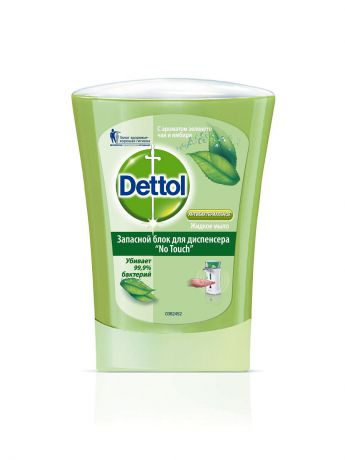 Жидкое мыло DETTOL Запасной блок антибактериального жидкого мыла с ароматом зеленого чая и имбиря 250 мл