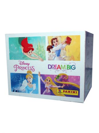 Наклейки детские PANINI Наклейки Panini "Disney Princess. Dream big/Принцессы. Следуй за мечтой. Бокс 50 пакетиков