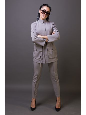Костюмы DiViM Костюм с пиджаком прямого кроя с объемными карманами,с длинным рукавом и укорочнными брюками