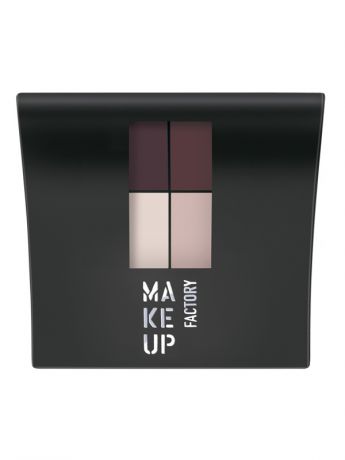 Тени Make up factory Тени для век матовые 4-х цветные Mat Eye Colors №560 баклажан; слива; светло-розовый; розовый