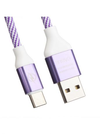 Кабели Liberty Project Кабель USB "LP" USB Type-C "Волны" (сиреневый/белый/европакет)