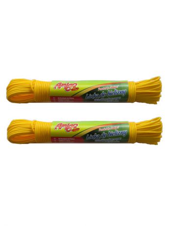 Веревки бельевые Politan Комплект AMIGO 2шт Веревка для белья 20м уплотненная Желтая. 687,3587