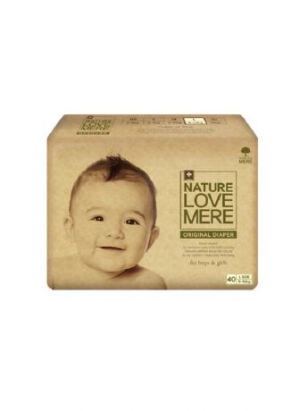 Подгузники детские Nature Love Mere Подгузники original Basic Diaper L (9-12кг) 40шт.