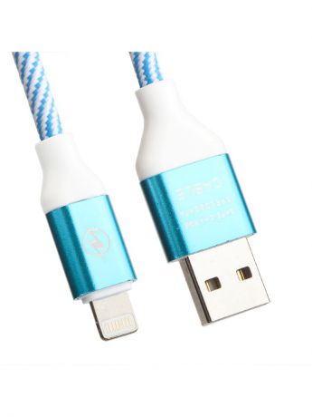 Кабели Liberty Project Кабель USB "LP" для Apple 8 pin "Волны" (голубой/белый/европакет)