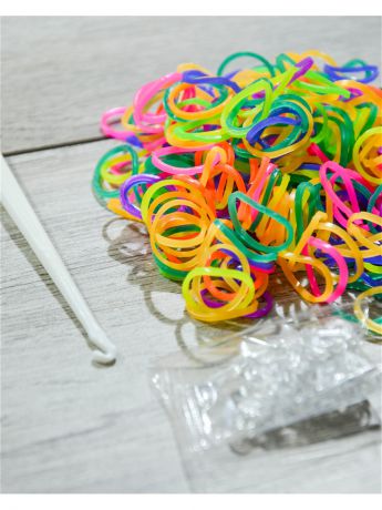 Наборы для поделок Loom Bands Набор резинок для плетения 300 резинок крючек  S-зажим