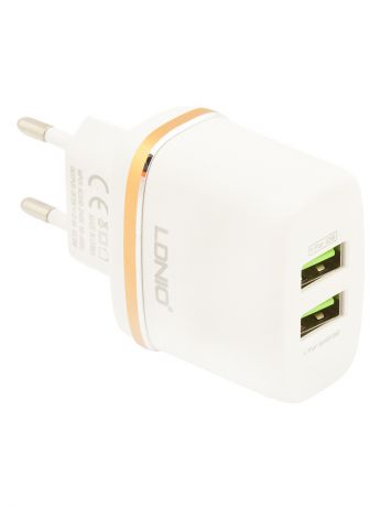 Зарядные устройства Liberty Project Сетевое зарядное устройство "LDNIO" 2 USB выхода 2,4А + кабель Apple 8 pin DL-AC52 (коробка)