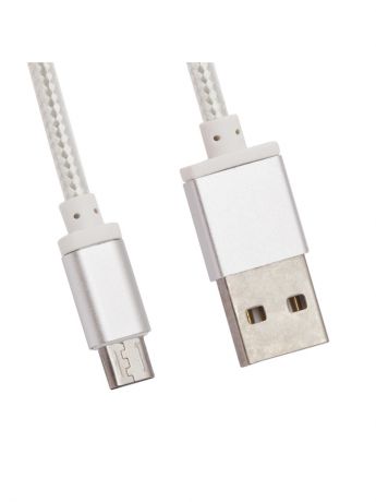 Кабели Liberty Project Кабель USB "LP" Micro USB оплетка и металл. разъемы в катушке 1,5 метра (белый)