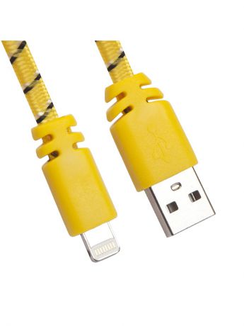Кабели Liberty Project Кабель USB "LP" для Apple 8 pin плоская оплетка (желтый/европакет)