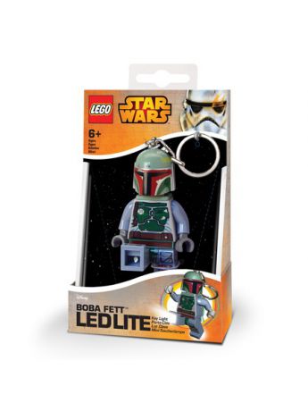 Брелоки Lego. Брелок-фонарик для ключей LEGO Star Wars - Boba Fett (Боба Фетт)