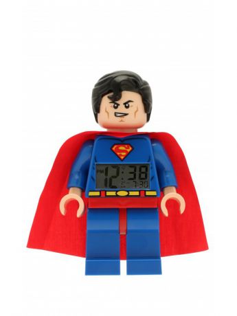 Часы настольные Lego. Будильник LEGO Nexo Knights, минифигура Superman 2016