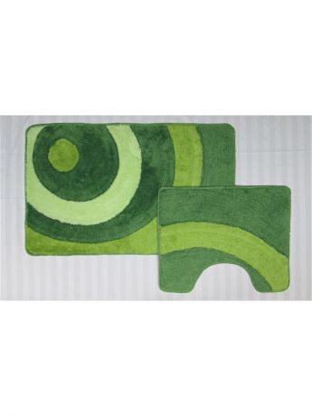 Коврики для ванной Mr.Penguin Комплект ковриков ОРБИТА 80*50&40*50  зеленый