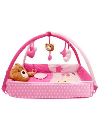 Игровые коврики FELICE Детский коврик "Плюшевый мишка" (розовый) +ПИНЕТКИ 104х104х50см