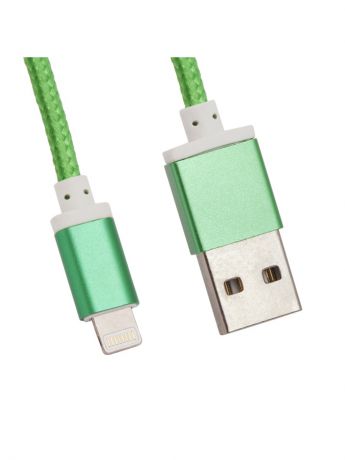 Кабели Liberty Project Кабель USB "LP" для Apple 8 pin оплетка и металл. разъемы в катушке 1,5 метра (зеленый)