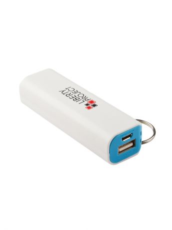 Внешние аккумуляторы Liberty Project Внешний АКБ "LP" 2600 мАч Li-ion USB выход 1А (белый с синим/коробка)
