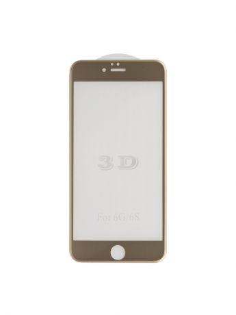 Защитные стекла Liberty Project Защитное стекло "LP" iPhone 6/6s Plus Tempered Glass 3D с рамкой 0,33 мм 9H (ударопрочное/золото)