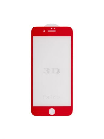 Защитные стекла Liberty Project Защитное стекло "LP" iPhone 7 Plus Tempered Glass 3D с рамкой 0,33 мм 9H (ударопрочное/красное)