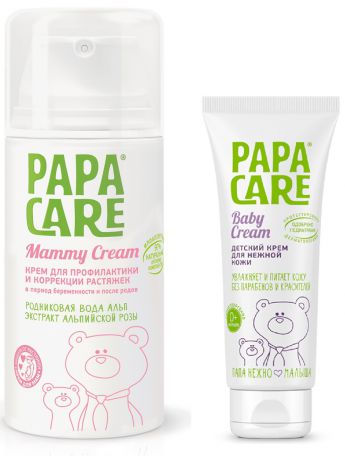 Мыло косметическое Papa Care Комплект: Жидкое Крем-мыло для мам 250 мл + Детский крем 100 мл Papa Care PC06-00490