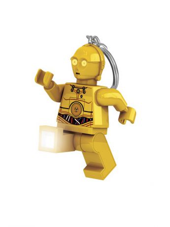 Брелоки Lego. Брелок-фонарик для ключей LEGO Star Wars - C3PO