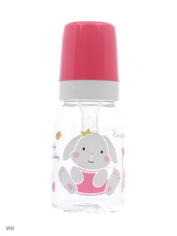Бутылочки для кормления Canpol babies Бутылочка тритановая (BPA 0%) с сил. соской, 120 мл. 3+ Sweet fun, цвет: розовый