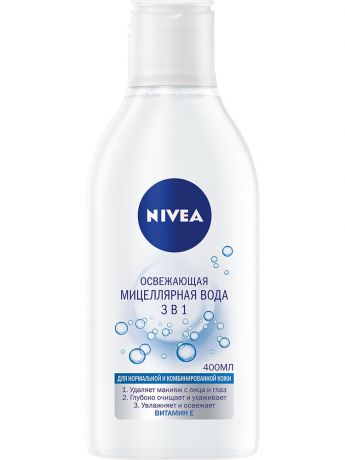 Кремы Nivea Освежающая мицеллярная вода 3 в 1 для нормальной и комбинированной кожи 400 мл