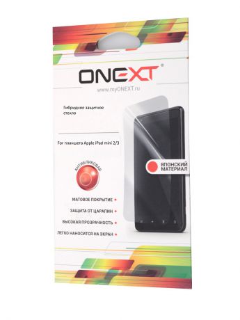 Защитные стекла ONEXT Гибридное защитное стекло Onext для планшета Apple iPad mini 2/3