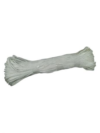 Веревки бельевые Оранжевый Слоник Шнур вязано-плетеный с сердечником ПП 4мм универсальный 50м белый