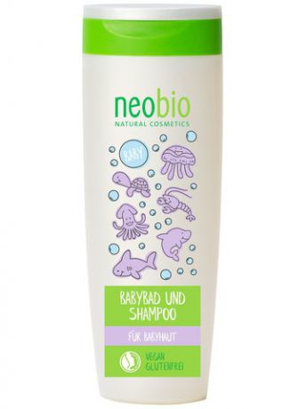 Шампуни Neobio Детский шампунь-гель для волос и тела с Био-Алоэ и Био-Календулой