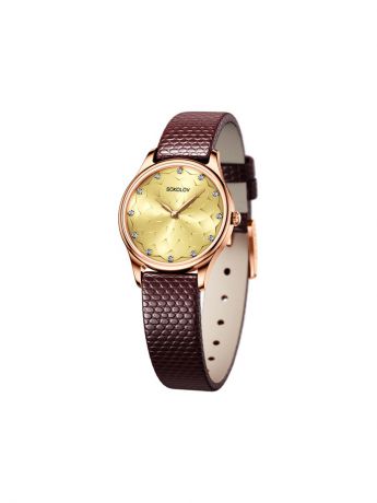 Ювелирные часы SOKOLOV Женские ювелирные золотые часы коллекция Ideal
