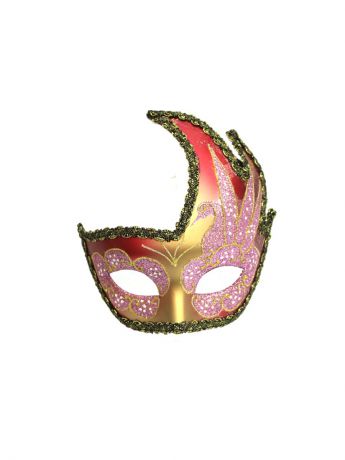 Карнавальные маски Aroma-Garden Маска "Загадка-блеск" розово-золотой-красный