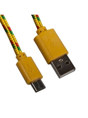Кабели Liberty Project Кабель USB "LP" Micro USB в оплетке (желтый с зеленым/коробка)