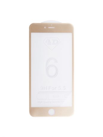 Защитные стекла Liberty Project Защитное стекло "LP" для iPhone 6/6s Plus 4D с акриловой рамкой (золото)