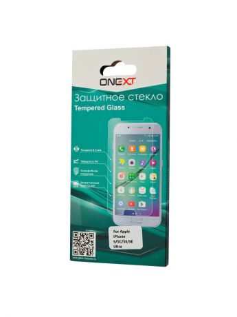 Защитные стекла ONEXT Защитное стекло Onext Ultra для телефона Apple iPhone 5/5C/5S/SE