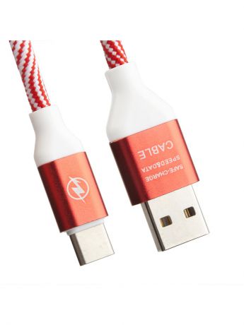 Кабели Liberty Project Кабель USB "LP" USB Type-C "Волны" (красный/белый/европакет)