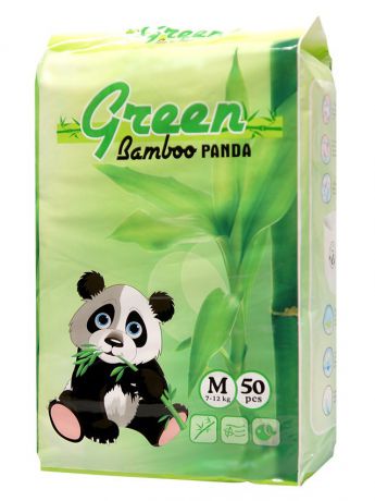 Подгузники детские GREEN PANDA BAMBOO Детские подгузники-трусики GREEN PANDA BAMBOO M 50 шт. (7- 12 кг)