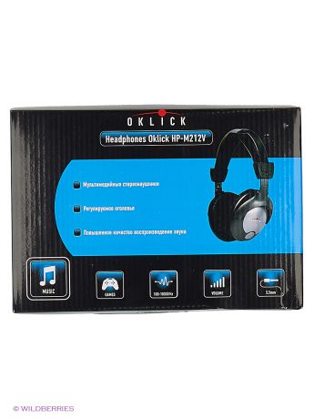Аудио наушники Oklick Наушники мониторы Oklick HP-M212V 1.8м черный проводные