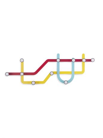 Крючки настенные Umbra Вешалка Subway разноцветная