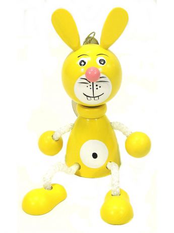 Игрушки-подвески Taowa Игрушка подвеска на пружине. Заяц желтый