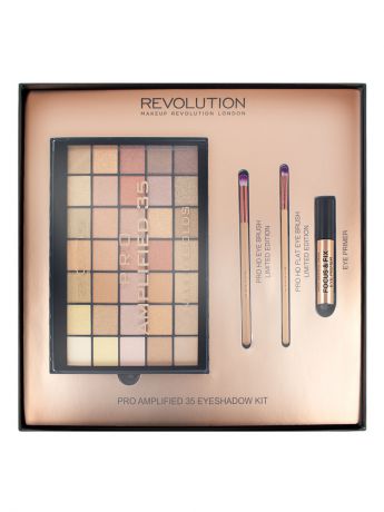 Наборы декоративной косметики MakeUp Revolution Набор для макияжа Amplified 35 Eyeshadow Kit Naked Golds