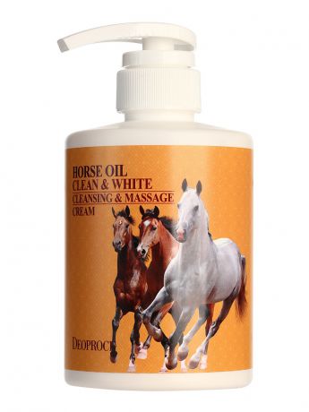 Кремы DEOPROCE Крем для тела с лошадиным жиром DEOPROCE HORSE OIL CLEAN & WHITE CLEANSING & MASSAGE CREAM 450мл